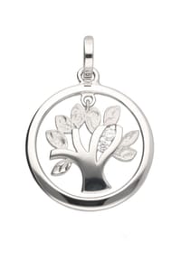 Adelia's - Adelia's Damen Anhänger Baum des Lebens 925 Silber mit Zirkonia – Silberanhänger Lebensbaum - silber