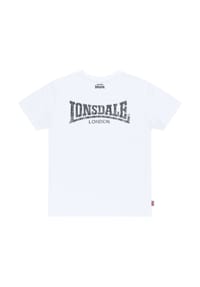 LONSDALE™ - Herren T-Shirt normale Passform LOGO KAI - Anthracite/Black