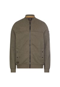 camel active - Sweat-Bomberjacke mit Ärmeltasche - Olivgrün