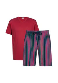 mey - Schlafanzug Graphic Stripes - Blau