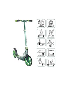 SIX DEGREES - Aluminium Scooter 205 mm grün - grün