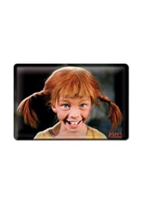 LOGOSHIRT® - Tin Plate Pippi Langstrumpf - Pippi lacht - farbig
