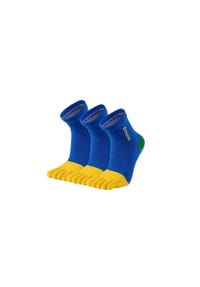 MUNADUNA - 3er-Pack Yoga-/Pilates-Zehensocken mit Stickerei Fitness-Socken,Baumwolle,Anti-Rutsch - Blau