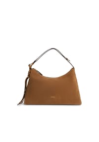 TOMMY HILFIGER STATEMENT LEATHER - Schultertasche, Leder, Reißverschluss, für Damen - GB8 COGNAC