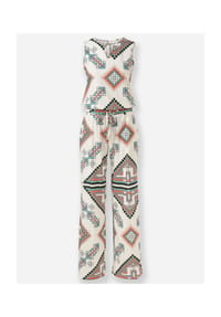 heine - Jersey-Jumpsuit - champagner-salbei-bedruckt