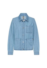 camel active - Jeansblazer mit Knopfleiste - Hellblau