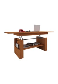 VCM. - Holz Couchtisch schlicht | Maße ca. H. 52 x B. 115 x T. 58 cm | Wohnzimmertisch - Kobila höhenverstellbar ausziehbar - Buche