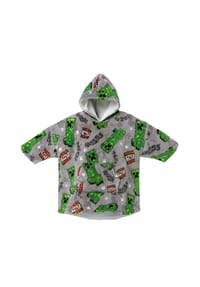 COFI - Minecraft Bequemer Überwurf mit Kapuze Kapuzen Poncho für Kinder (7 bi - 