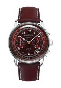 ZEPPELIN - LZ126 LOS ANGELES Herrenuhr "7614-6" - DUNKELROT