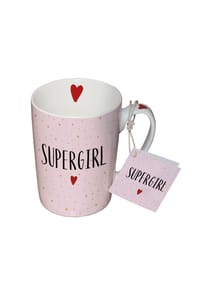 ppd - Henkelbecher Becher Supergirl, Rosa, 250 ml - Mehrfarbig