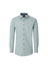 Venti - Herren Businesshemd Print Modern Fit - Blau