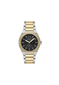 ARMANI EXCHANGE - Armani Exchange Herrenuhr Sync mit drei Zeigern, Wochentags- und Datumsanzeige, zweifarbig, Edelstahl, AX4298 - Zweifarbig