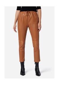 RICANO Damen Lederhose Carillo, Joggpant Optik mit elastischem Gummizug und Kordel Bild 1