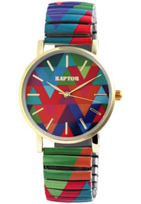 ONE ELEMENT Raptor - Damen Quarz Armbanduhr Colorful Edition mit Edelstahlzugarmband - Mineralglas - Colorful Edition 1