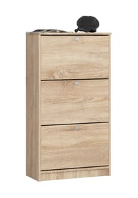 Akord - Schuhschrank 3 mit 3 Klapptüren - erle