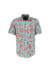 LERROS - Kurzarmhemd mit floralem Print - COASTAL SEA BLUE
