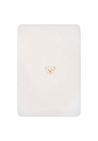 Steiff - Baby Decke - Teddymotiv, gefüttert, Jersey, Stretch Baumwolle, 65x95cm - Beige