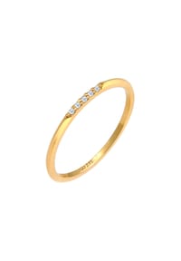 elli. DIAMONDS - Ring Bandring Diamanten Elegant Fein (0.025 Ct) 375 Gold - Gold