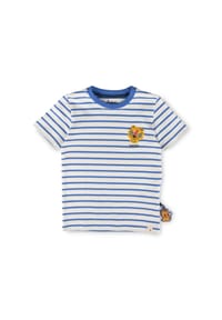 sigikid® - T-Shirt Tiger & Löwe ,  für Kinder - Weiß-Blau gestreift