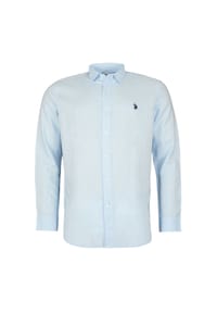 U.S. POLO ASSN. - Hemd Shirt Button-Down Leinen - hellblau