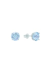 amor - Ohrstecker für Damen, Sterling Silber 925, Zirkonia - Blau