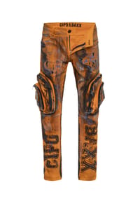 CIPO & BAXX® - Jeanshose CD902 mit Cargo-Taschen - ORANGE