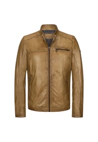 MILESTONE® - Jacke MSMarco robuste Metallreißverschlüsse - Hell-Cognac