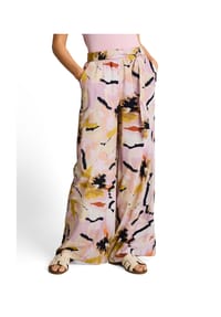 TOM TAILOR - Stoffhose, Bindegürtel, für Damen - 39736 FLOWER PRINT