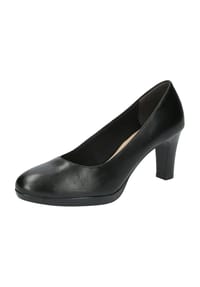 Tamaris - Pumps, Leder, Blockabsatz, für Damen - 001 BLACK