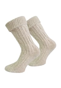 normani® - Trachtensocken mit Leinen - Naturmelange