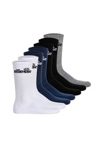 ellesse - Unisex Sport-Socken, 7 Paar - Trego Sport Sock, Crew Socks, Tennis, Ripp-Bündchen, Logo - Schwarz