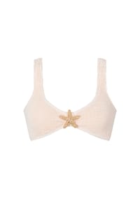 MODA MINX - Bikinioberteil Starfish Scrunch Crop Top im eleganten Design - Coconut