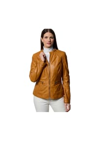 JILANI - Damen Lederjacke Lammnappa cognac - cognac