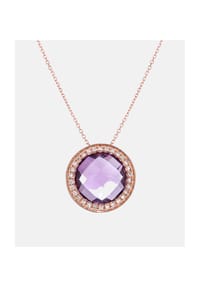 Diamant L'eternel - Kette mit Anhänger, mit 0.1 ct Diamant, 375 Roségold - rose gold