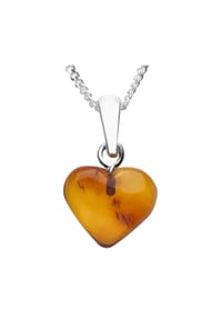 OSTSEE-SCHMUCK® - Kette mit Anhänger , Herz 11 mm , Silber 925/000 - silber