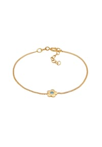elli. - Armband Kinder Blume 925 Sterling Silber, Mit Kristallen Von Swarovski® - Gold