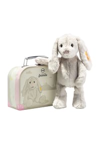 Steiff - Soft Cuddly Friends Kuschektier "Hoppie Hase", 26 cm, im Koffer - HELLGRAU