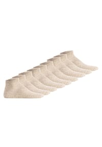 Hudson - Unisex Sneakersocken, 9er Pack - Simply, kurze Socken, einfarbig - Beige meliert