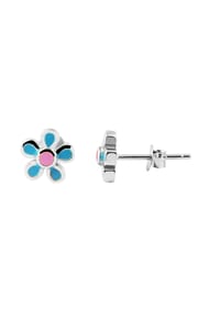 Adelia's - Adelia's Mädchen Ohrstecker aus rhodiniertem 925 Sterling Silber mit Blume - - Ø 5 mm - silber