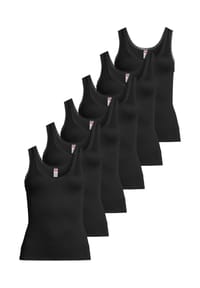 -con-ta- - Unterhemd / Top 6er Pack Modal - Schwarz