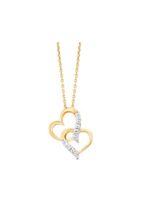 Julie Julsen® - Anhänger mit Kette 925/- Sterling Silber 13 Zirkonia - mehrfarbig