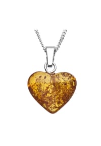 OSTSEE-SCHMUCK® - Kette mit Anhänger , Herz 16 mm , Silber 925/000 - silber