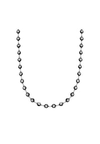 TRUE REBELS - Kette Edelstahl Emaille schwarz - silber