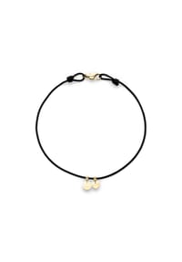 COPENHAGEN STUDIOS - Halskette Leather Charms - gold