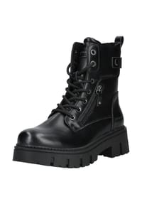 TOM TAILOR - Lederimitat Stiefelette - Schwarz