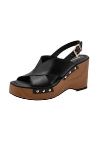 Tamaris - Leder Sandalen - Schwarz