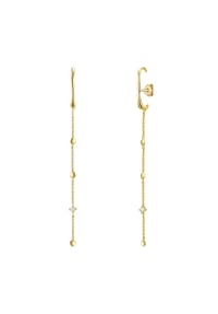 GLANZSTÜCKE MÜNCHEN - Damen Ohrringe aus 925/- Sterling Silber in Gelbgold mit Opal (synth.) - gelbgold