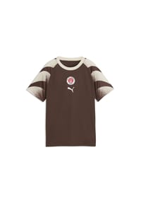 PUMA® - Aufwärmtrikot FC St. Pauli, 2026/27, für Kinder - ESPRES BROWN-WHITE
