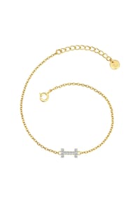 GLANZSTÜCKE MÜNCHEN - Damen Armband aus 925/- Sterling Silber in Gelbgold mit Zirkonia - gelbgold