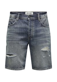 ONLY & SONS - Shorts EDGE RAM Denim-Shorts - dunkelblau